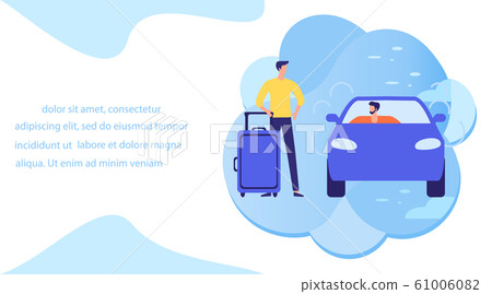 People car Taxi service City transportation Vector 61006082