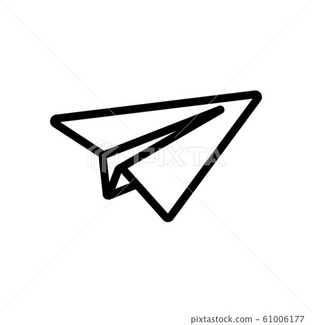 Paper plane icon vector. Isolated contour symbol illustration 61006177