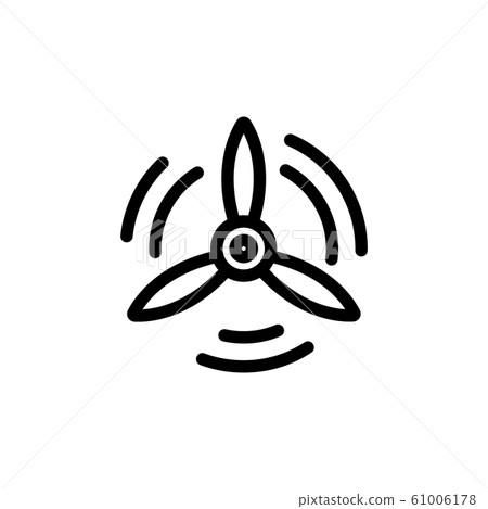 air screw loicon vector. Isolated contour symbol illustration air screw loicon vector. Isolated contour symbol illustration 61006178