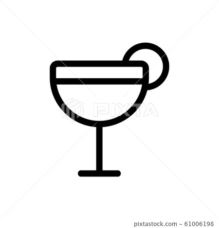 alcoholic cocktail icon vector. Isolated contour symbol illustration alcoholic cocktail icon vector. Isolated contour symbol illustration 61006198