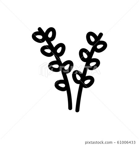 Easter willow icon vector. Isolated contour symbol illustration Easter willow icon vector. Isolated contour symbol illustration 61006433