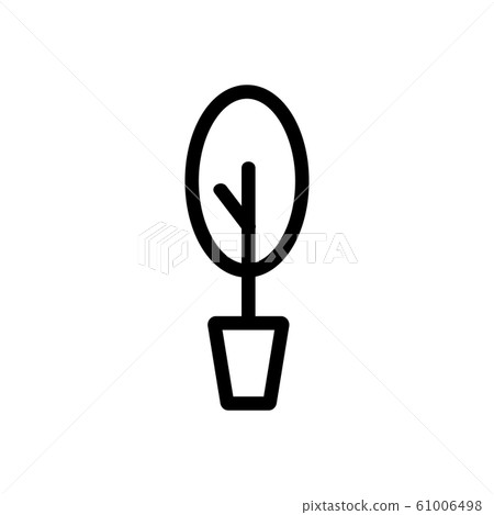 Homemade flower icon vector. Isolated contour symbol illustration Homemade flower icon vector. Isolated contour symbol illustration 61006498