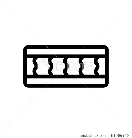 mattress icon vector. Isolated contour symbol illustration mattress icon vector. Isolated contour symbol illustration 61006540