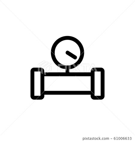 the counter on the tube is an icon vector. Isolated contour symbol illustration 61006633
