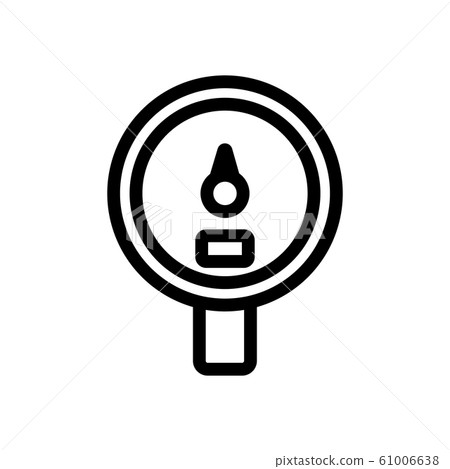 Water meter icon vector. Isolated contour symbol illustration Water meter icon vector. Isolated contour symbol illustration 61006638