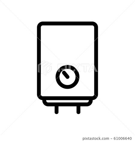 Water heater icon vector. Isolated contour symbol illustration Water heater icon vector. Isolated contour symbol illustration 61006640