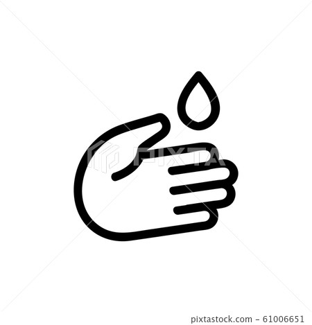 contaminated water icon vector. Isolated contour symbol illustration 61006651