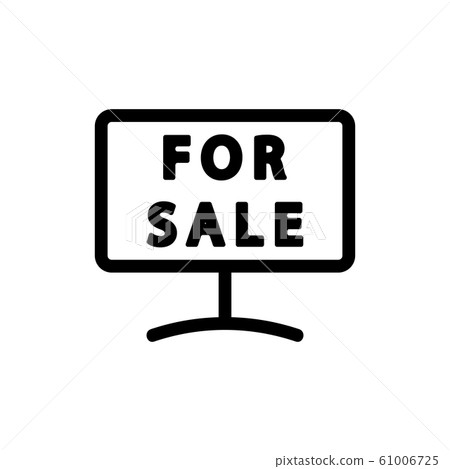 the plate is sold by the vector icon. Isolated contour symbol illustration 61006725