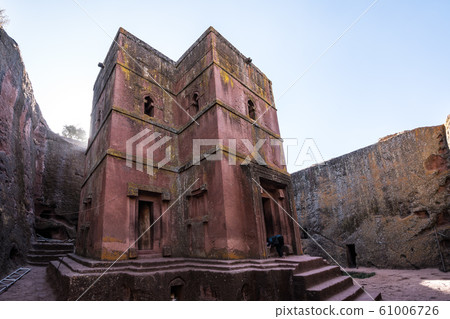 Lalibela, Ethiopia. Famous Rock-Hewn Church of Saint George - Bete Giyorgis 61006726