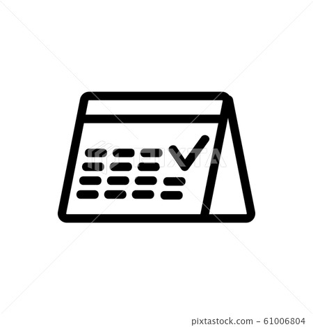 reminder icon vector. Isolated contour symbol illustration 61006804