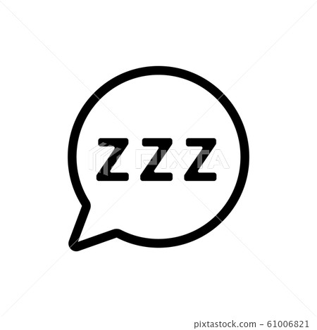 Snoring icon vector. Isolated contour symbol illustration 61006821