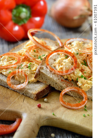 A Bavarian cheese specialty, often served as a beergarden snack A Bavarian cheese specialty, often served as a beergarden snack 61007391