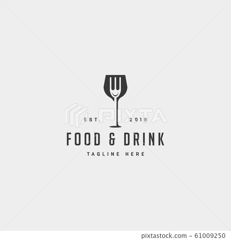food and drink simple flat logo design vector food and drink simple flat logo design vector 61009250
