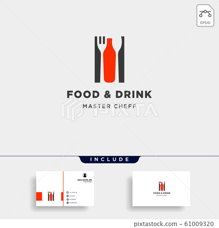 food and drink bottle simple flat logo design food and drink bottle simple flat logo design 61009320
