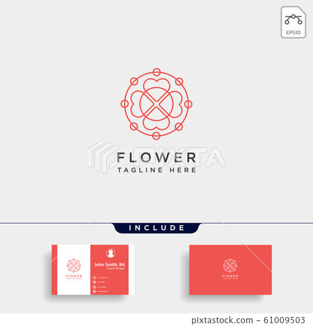 flower floral line beauty premium simple logo flower floral line beauty premium simple logo 61009503