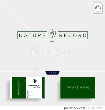 nature record leaf studio line badge simple logo nature record leaf studio line badge simple logo 61009778