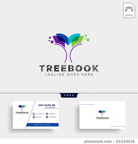 tree, plant and flower book education line logo tree, plant and flower book education line logo 61010038