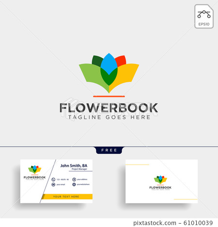 tree, plant and flower book education line logo 61010039