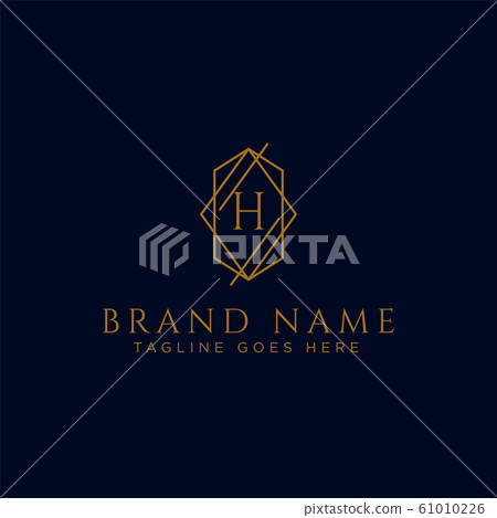 Luxury vector logotype. Premium letter h logo with Luxury vector logotype. Premium letter h logo with 61010226
