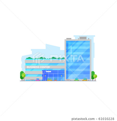 Building of business center, vector isolated 61010228