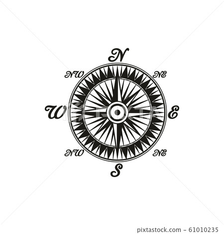 Retro wind rose compass isolated icon Retro wind rose compass isolated icon 61010235