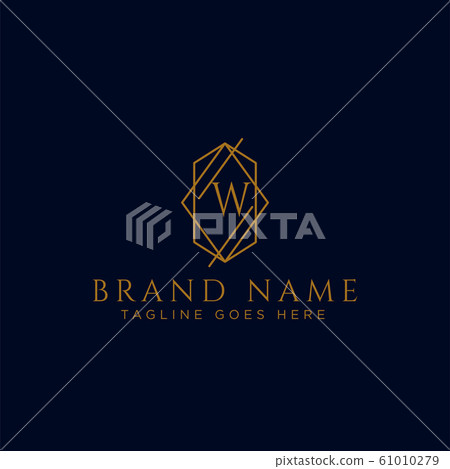 Luxury vector logotype. Premium letter w logo with 61010279