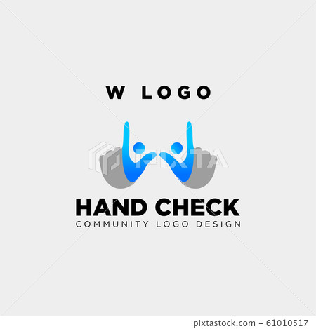 hand check approval community logo template vector 61010517