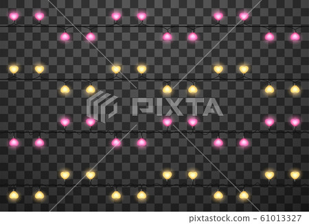 Hearts light bulbs isolated on transparent background, vector illustration Hearts light bulbs isolated on transparent background, vector illustration 61013327