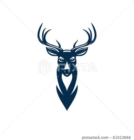 Deer or elk isolated wild animal with antlers Deer or elk isolated wild animal with antlers 61013666