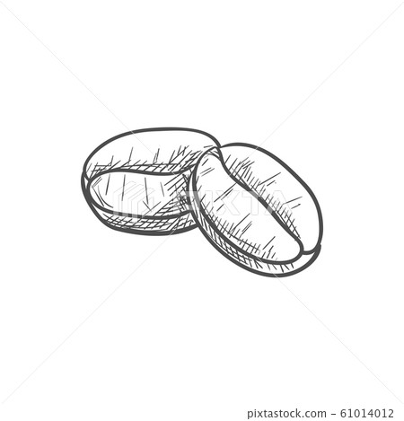 Roasted coffee seeds isolated aromatic brown beans Roasted coffee seeds isolated aromatic brown beans 61014012