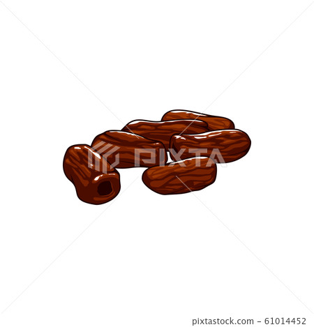 Dried date or damson fruits isolated sugared food Dried date or damson fruits isolated sugared food 61014452