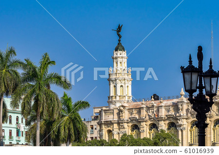 The old town of Havana with several iconic buildings in Cuba 61016939