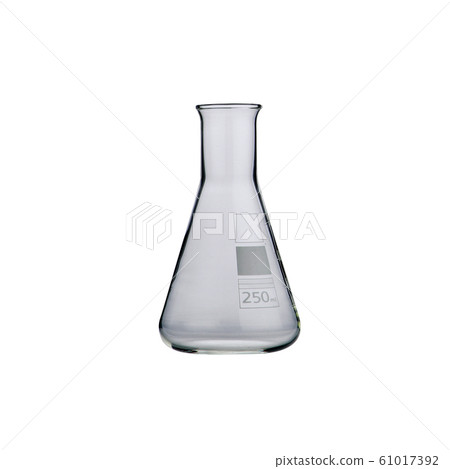 lab or Empty Flask isolated on a white background. lab or Empty Flask isolated on a white background. 61017392