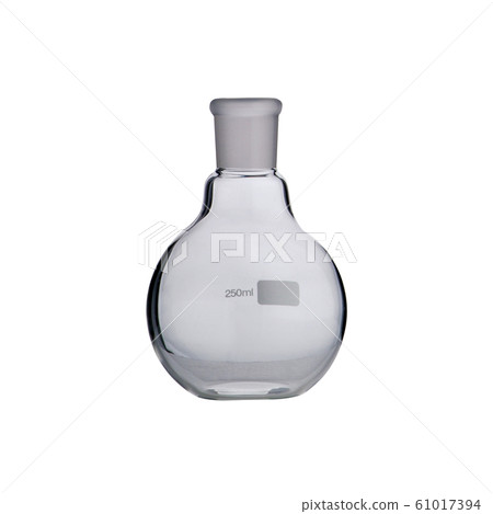 lab or Empty Flask isolated on a white background. lab or Empty Flask isolated on a white background. 61017394