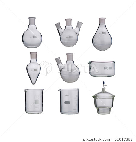 Lab. Laboratory glassware set on a background Lab. Laboratory glassware set on a background 61017395