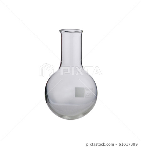 lab or Empty Flask isolated on a white background. lab or Empty Flask isolated on a white background. 61017399
