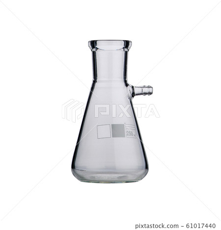 lab or Empty Flask isolated on a white background. lab or Empty Flask isolated on a white background. 61017440