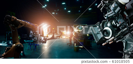 Robotics automatic arms machine of making movie Robotics automatic arms machine of making movie 61018505