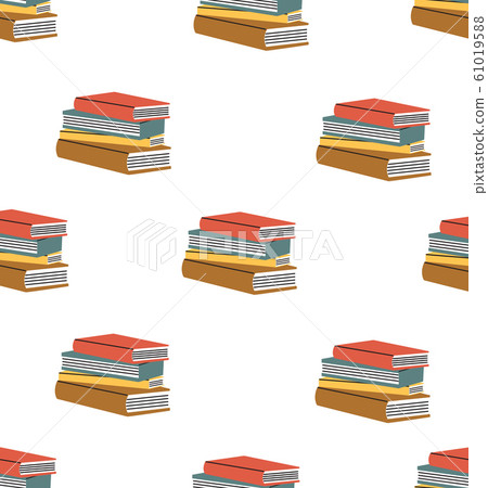 book of stack seamless vector pattern - Stock Illustration [61019588 ...