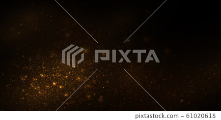 Golden particles explosion on black background - Stock Illustration ...