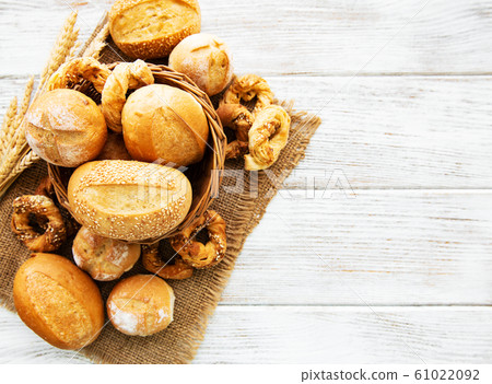 Assortment of baked bread Assortment of baked bread 61022092