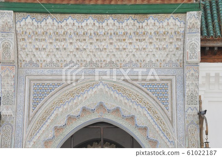 Morocco, Fez, Medina, Karawin Mosque, stalactite ornament Morocco, Fez, Medina, Karawin Mosque, stalactite ornament 61022187