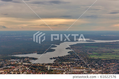 Aerial view over Havel river and Wilhelmstadt, Aerial view over Havel river and Wilhelmstadt, 61022576