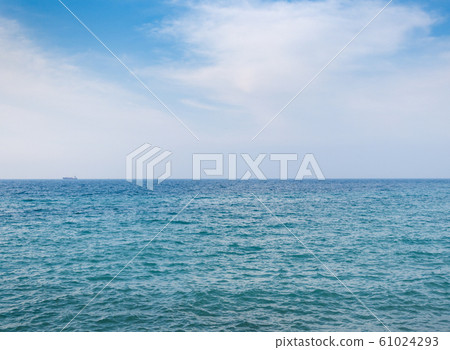 Boat are Floating on the Blue Sea and Blue Sky 02 61024293