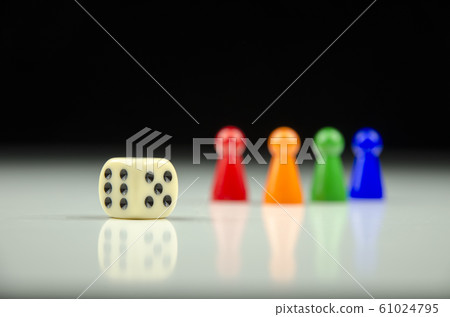 Close-up view of a row of colorful figures at the Close-up view of a row of colorful figures at the 61024795