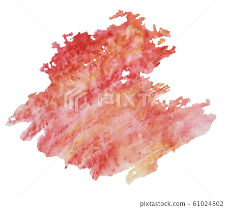 Color, red - orange splash watercolor painted, Color, red - orange splash watercolor painted, 61024802