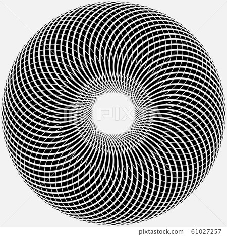 abstract round shape. monochrome spirograph style - Stock Illustration ...