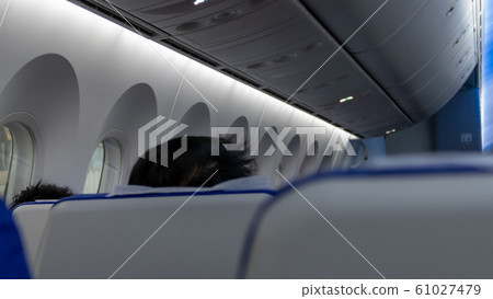 Interior of airplane cabin 61027479