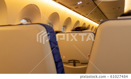Interior of airplane cabin 61027484