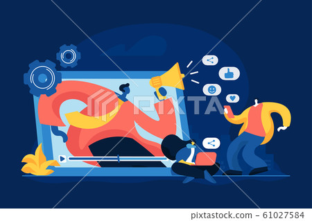 Social network promotion concept vector illustration Social network promotion concept vector illustration 61027584